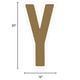Gold Letter (Y) Corrugated Plastic Yard Sign, 30in